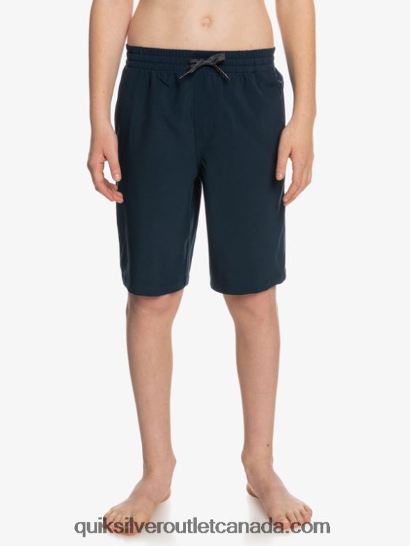 CA Quiksilver Boys 8-16 Ocean Elastic Amph Yth 18 Hybrid Shorts navy blazer TX4R22256
