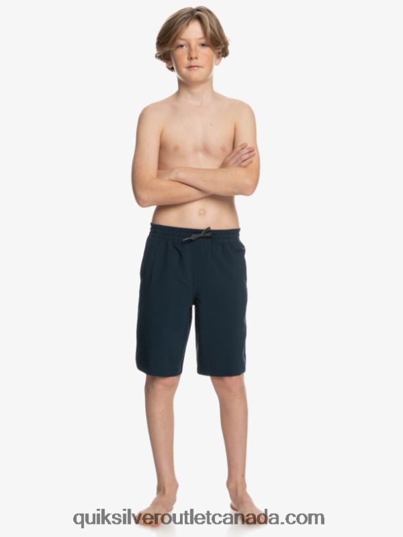 CA Quiksilver Boys 8-16 Ocean Elastic Amph Yth 18 Hybrid Shorts navy blazer TX4R22256