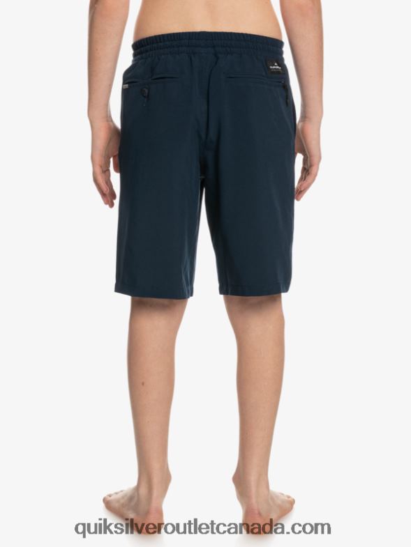 CA Quiksilver Boys 8-16 Ocean Elastic Amph Yth 18 Hybrid Shorts navy blazer TX4R22256