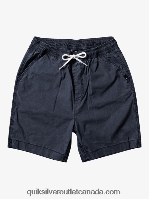 CA Quiksilver Boys 8-16 Taxer 15 Elastic Waist Shorts black TX4R22079