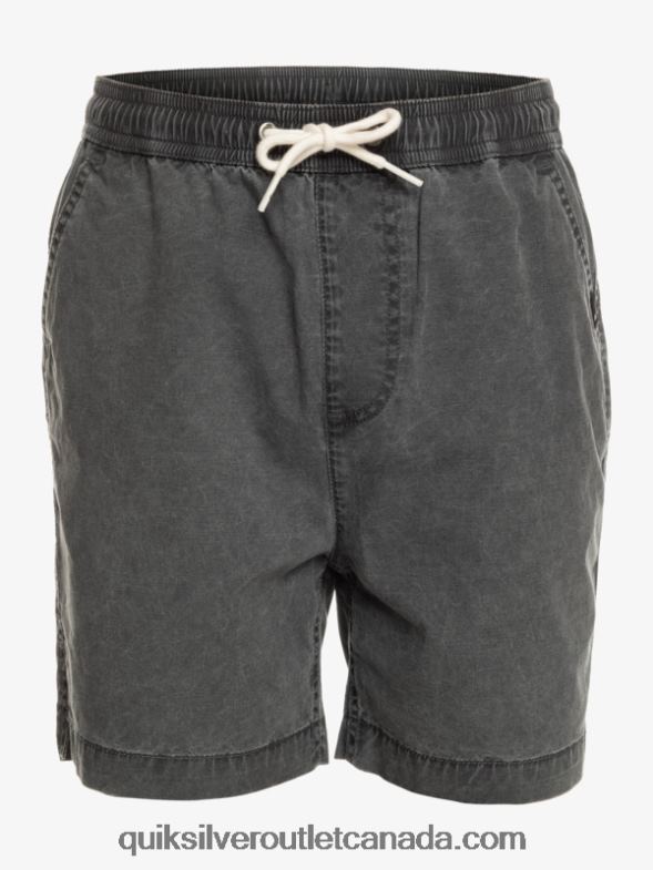 CA Quiksilver Boys 8-16 Taxer 15 Elastic Waist Shorts black TX4R22079