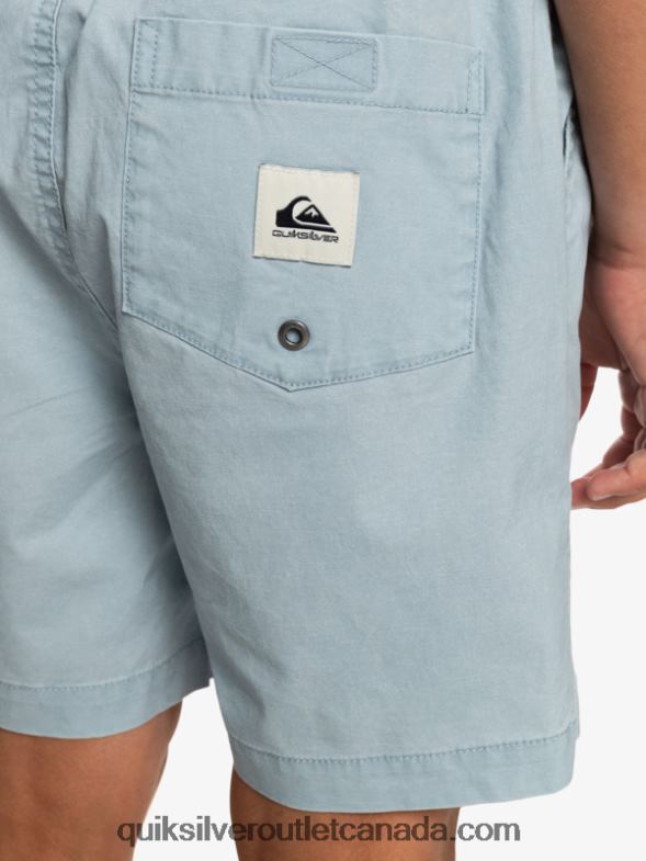 CA Quiksilver Boys 8-16 Taxer 15 Elastic Waist Shorts celestial blue TX4R22082