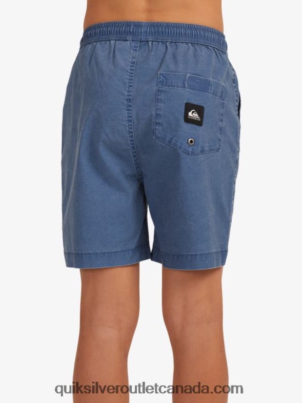 CA Quiksilver Boys 8-16 Taxer 15 Elastic Waist Shorts insignia blue TX4R22083