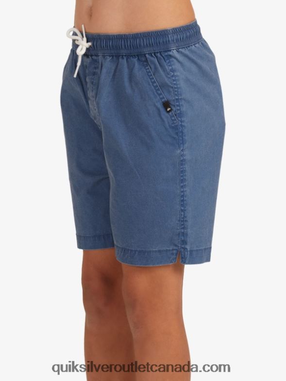 CA Quiksilver Boys 8-16 Taxer 15 Elastic Waist Shorts insignia blue TX4R22083