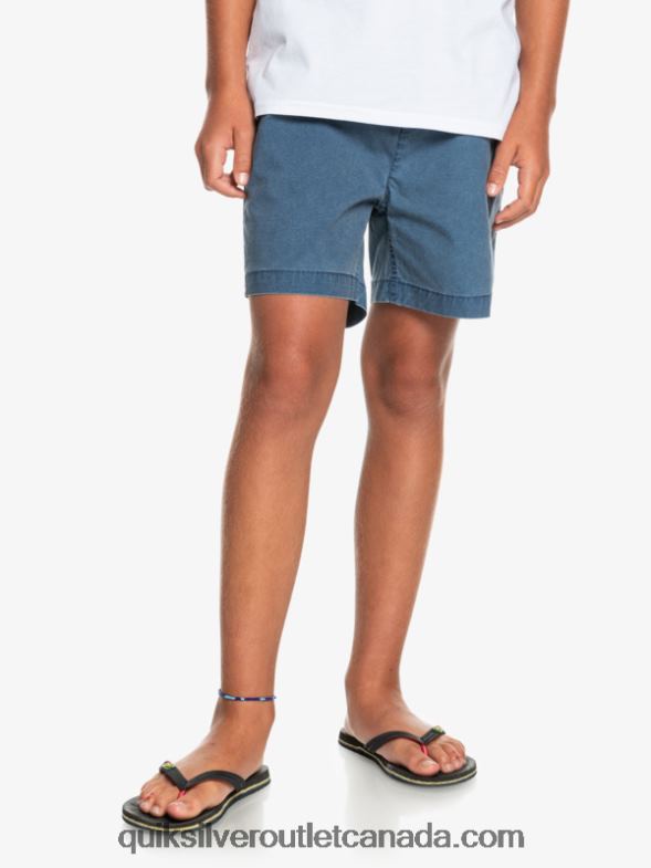 CA Quiksilver Boys 8-16 Taxer 15 Elastic Waist Shorts insignia blue TX4R22083