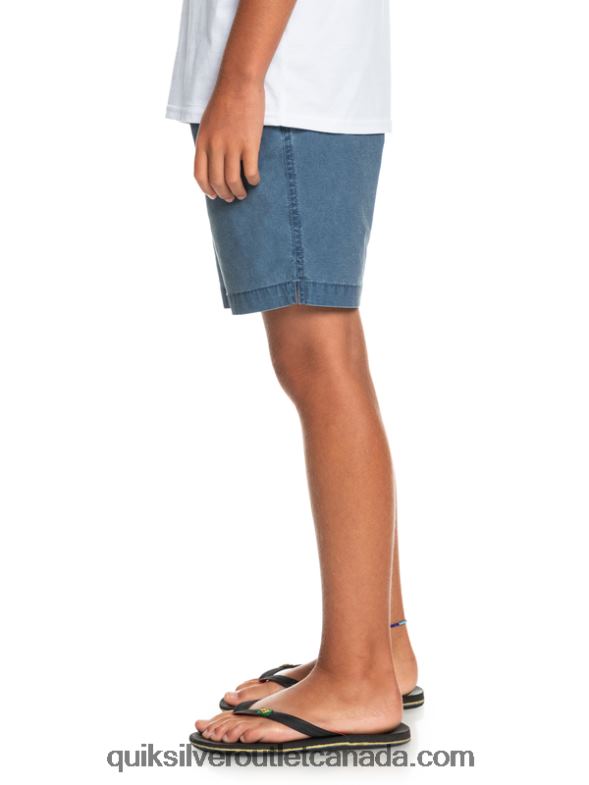 CA Quiksilver Boys 8-16 Taxer 15 Elastic Waist Shorts insignia blue TX4R22083
