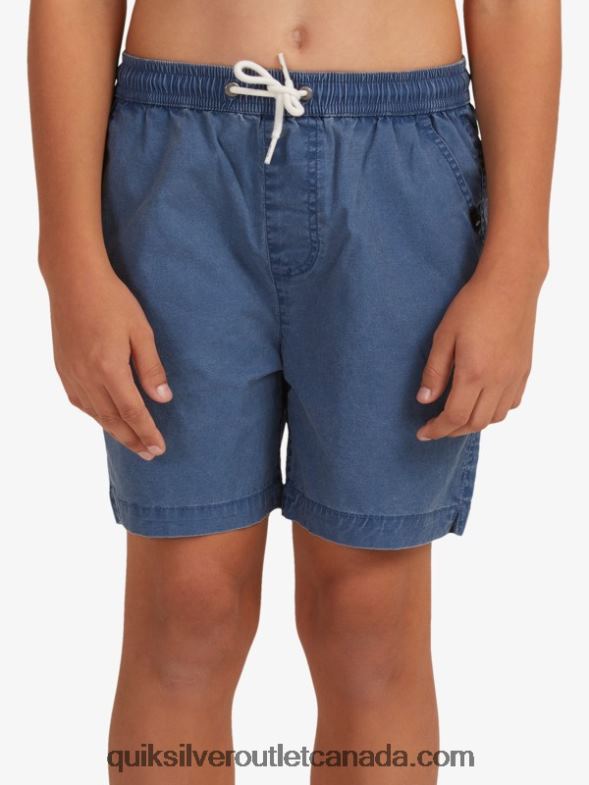 CA Quiksilver Boys 8-16 Taxer 15 Elastic Waist Shorts insignia blue TX4R22083