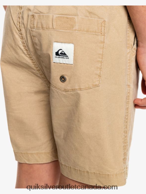 CA Quiksilver Boys 8-16 Taxer 15 Elastic Waist Shorts plage TX4R22080