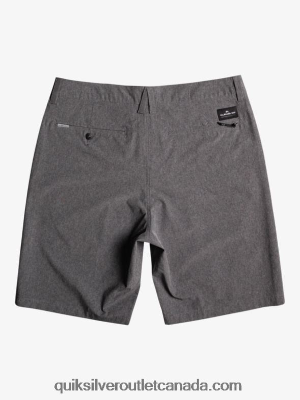 CA Quiksilver Boys 8-16 Union Heather Amphibian 19 Hybrid Shorts black TX4R22313