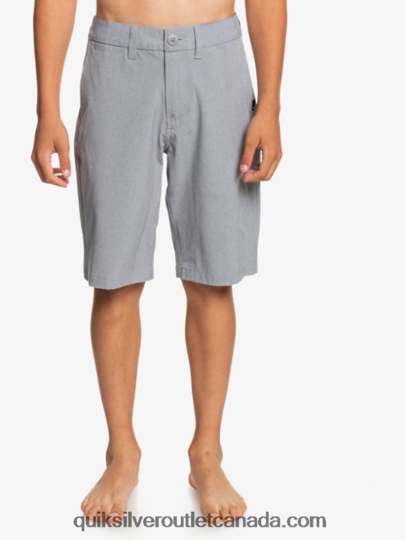 CA Quiksilver Boys 8-16 Union Heather Amphibian 19 Hybrid Shorts sleet TX4R22314