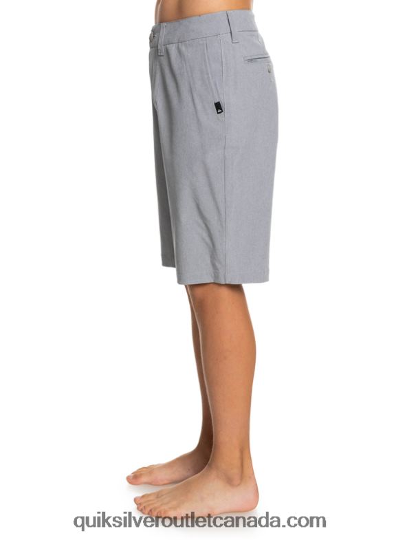 CA Quiksilver Boys 8-16 Union Heather Amphibian 19 Hybrid Shorts sleet TX4R22314