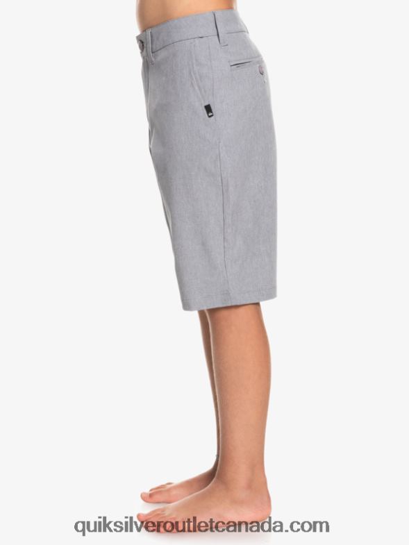 CA Quiksilver Boys 8-16 Union Heather Amphibian 19 Hybrid Shorts sleet TX4R22326