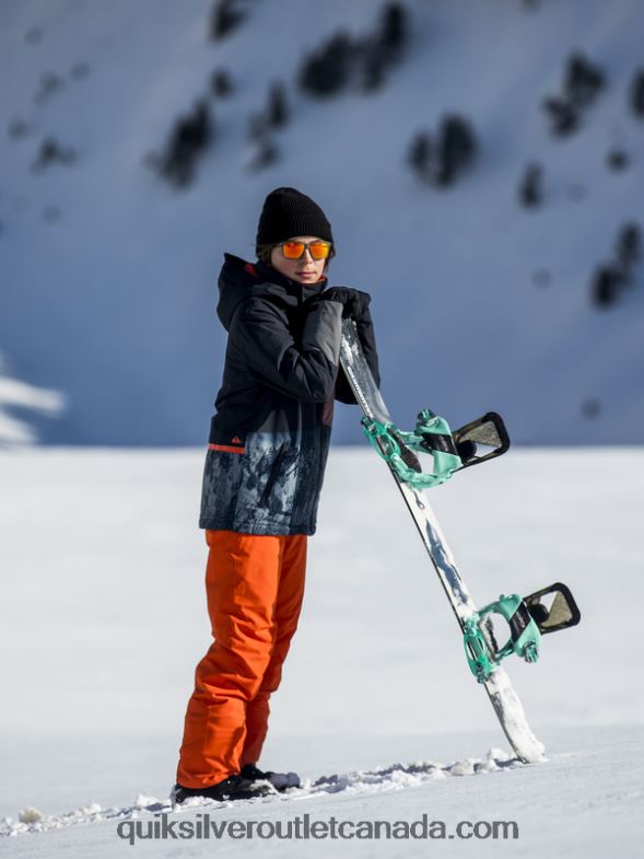 CA Quiksilver Boys 8-16 Estate Insulated Orange Snow Pants 8-16 pureed pumpkin TX4R22291