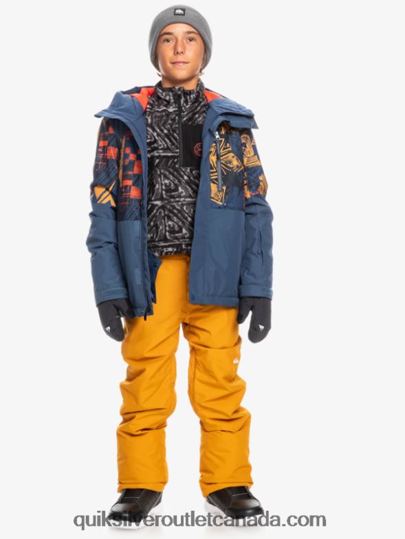 CA Quiksilver Boys 8-16 Estate Snow Pants buckthorn brown TX4R22293