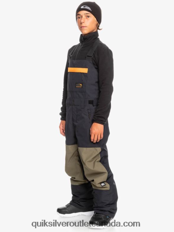 CA Quiksilver Boys 8-16 Mash Up Insulated Snow Bib Pants true black TX4R22318