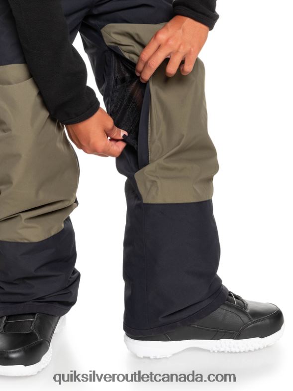 CA Quiksilver Boys 8-16 Mash Up Insulated Snow Bib Pants true black TX4R22318