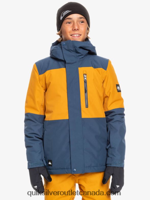 CA Quiksilver Boys 8-16 Mission Block Technical Snow Jacket insignia blue TX4R22338