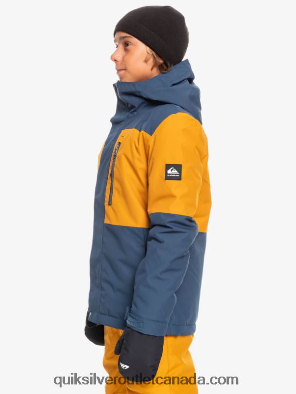 CA Quiksilver Boys 8-16 Mission Block Technical Snow Jacket insignia blue TX4R22338