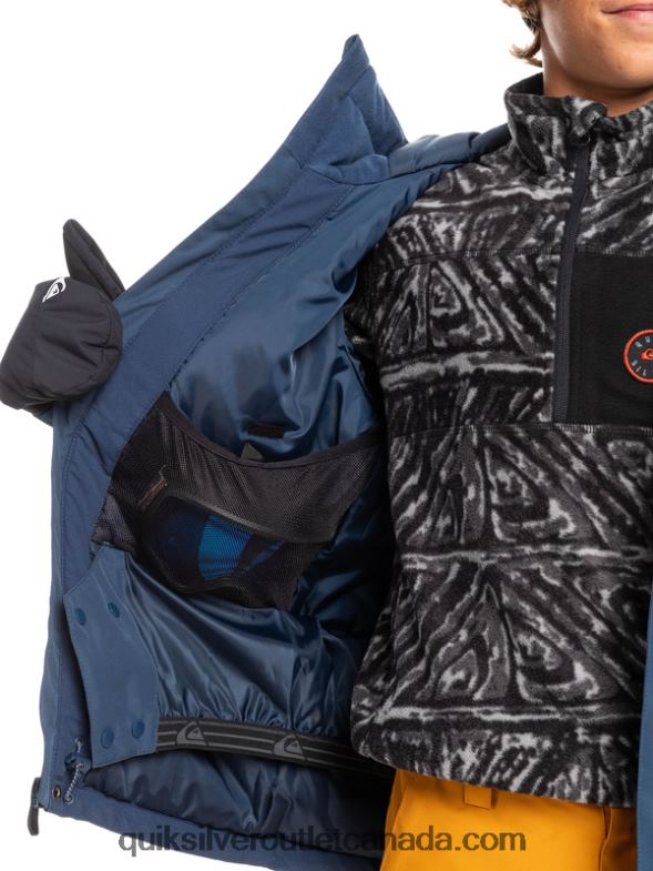 CA Quiksilver Boys 8-16 Mission Block Technical Snow Jacket insignia blue TX4R22338