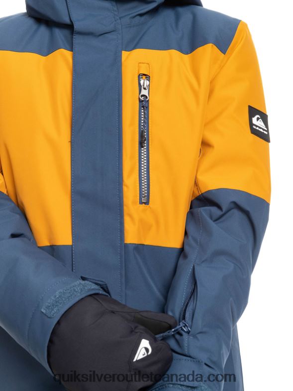 CA Quiksilver Boys 8-16 Mission Block Technical Snow Jacket insignia blue TX4R22338