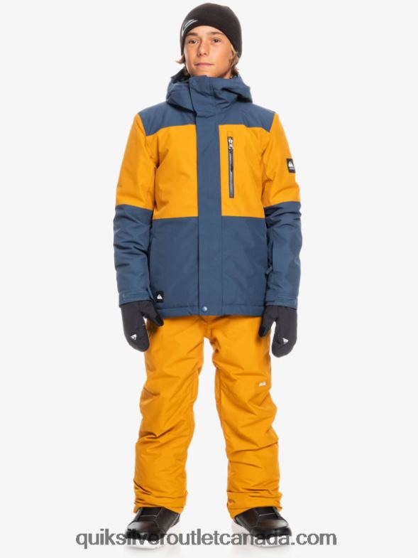 CA Quiksilver Boys 8-16 Mission Block Technical Snow Jacket insignia blue TX4R22338