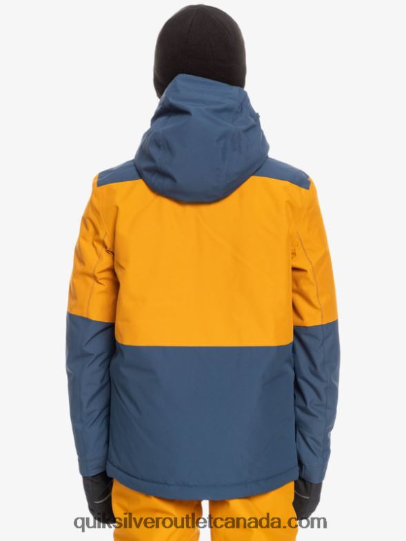 CA Quiksilver Boys 8-16 Mission Block Technical Snow Jacket insignia blue TX4R22338
