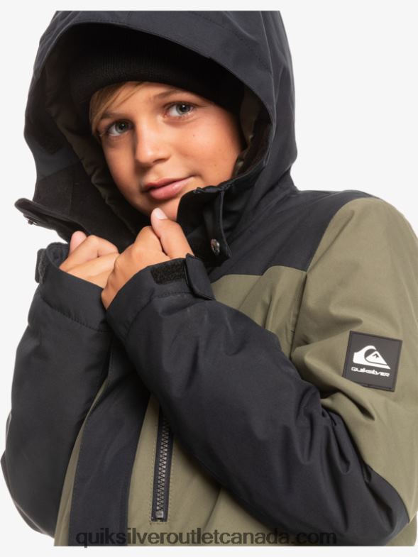 CA Quiksilver Boys 8-16 Mission Block Technical Snow Jacket true black TX4R22337