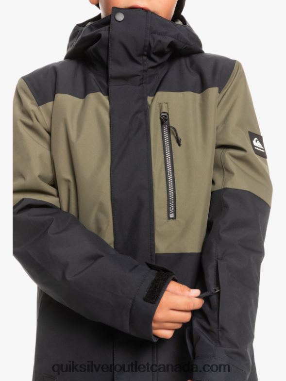 CA Quiksilver Boys 8-16 Mission Block Technical Snow Jacket true black TX4R22337