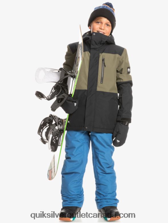 CA Quiksilver Boys 8-16 Mission Block Technical Snow Jacket true black TX4R22337