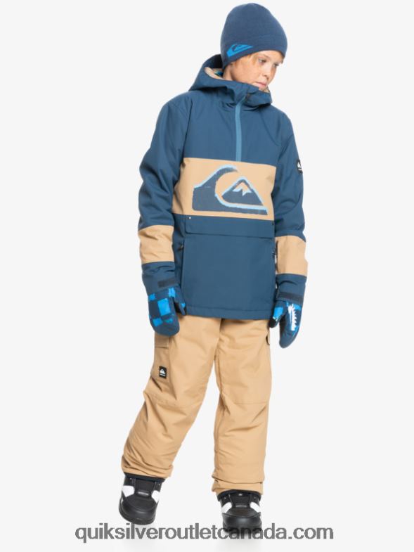 CA Quiksilver Boys 8-16 Porter Insulated Khaki Snow Pants tannin TX4R22260