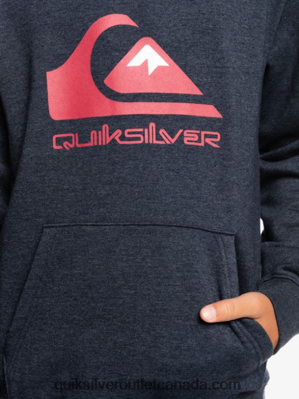 CA Quiksilver Boys 8-16 Big Logo Fleece Top navy blazer heather TX4R22247
