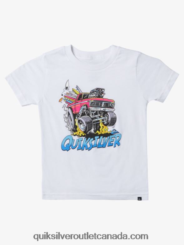 CA Quiksilver Boys 2-7 Getaway Car T-shirt white TX4R21950