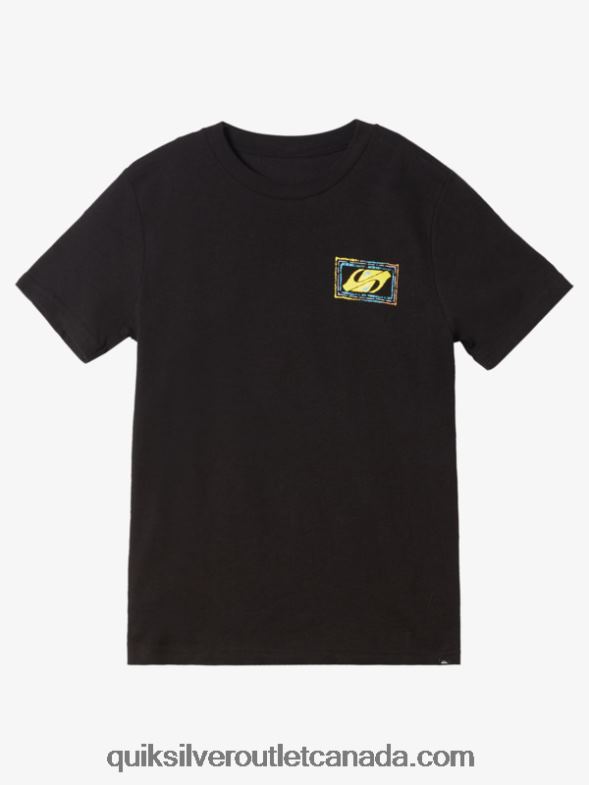CA Quiksilver Boys 8-16 Echoed Beat T-Shirt black TX4R21981