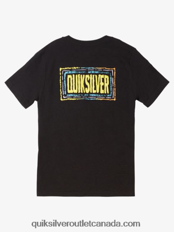 CA Quiksilver Boys 8-16 Echoed Beat T-Shirt black TX4R21981