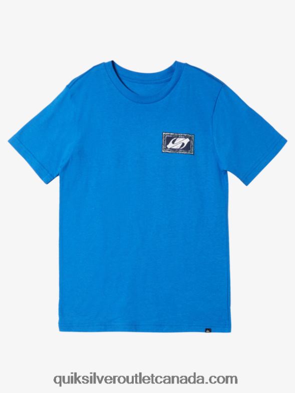 CA Quiksilver Boys 8-16 Echoed Beat T-Shirt turkish sea TX4R21979