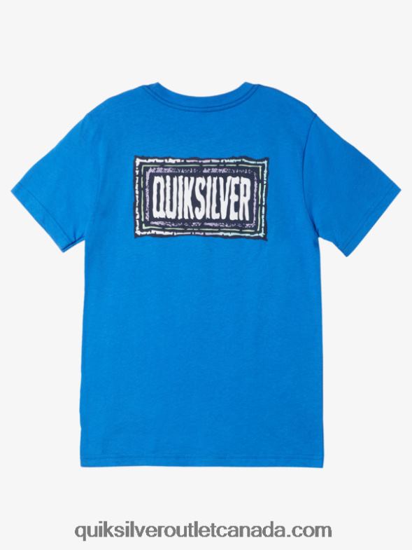 CA Quiksilver Boys 8-16 Echoed Beat T-Shirt turkish sea TX4R21979