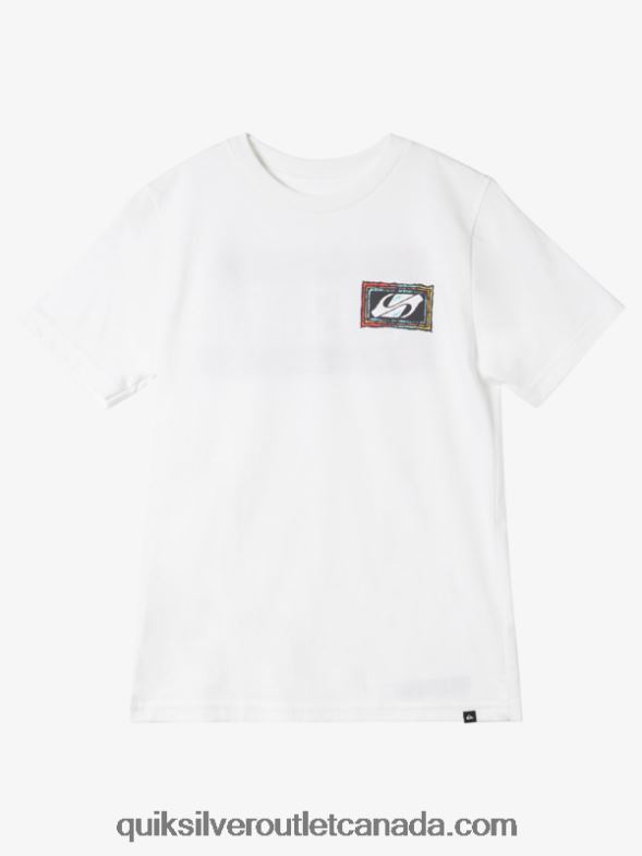 CA Quiksilver Boys 8-16 Echoed Beat T-Shirt white TX4R21980