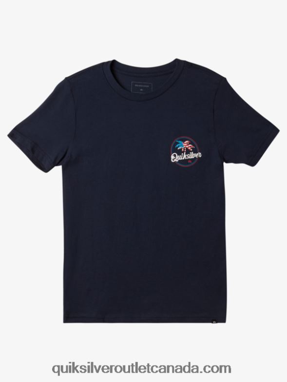CA Quiksilver Boys 8-16 Palm Breezy T-Shirt navy blazer TX4R21957
