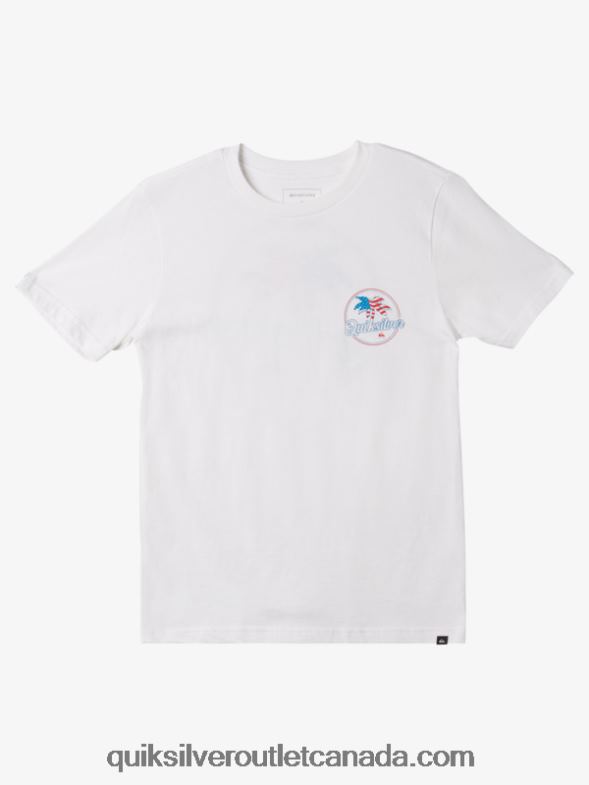 CA Quiksilver Boys 8-16 Palm Breezy T-Shirt white TX4R21956