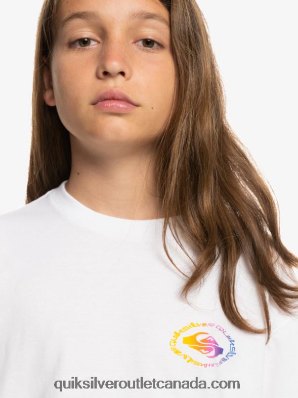 CA Quiksilver Boys 8-16 Radical Flag T-Shirt white TX4R21967
