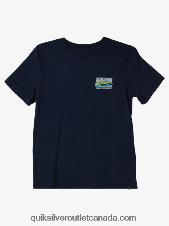 CA Quiksilver Boys 8-16 Retro Fade T-shirt navy blazer TX4R22125