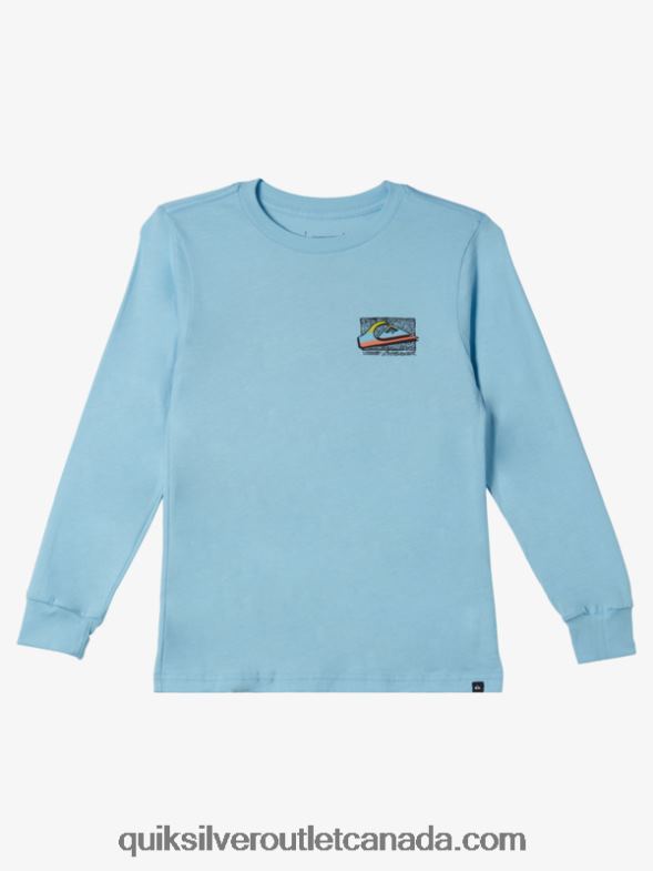 CA Quiksilver Boys 8-16 Retro Fade T-shirt sky blue TX4R22193