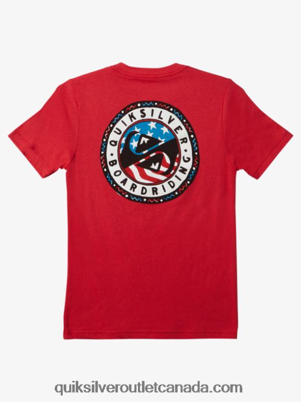 CA Quiksilver Boys 8-16 Summer Fun T-Shirt high risk red TX4R21942