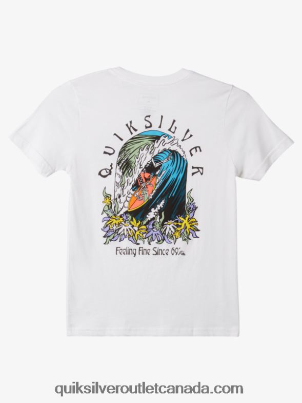 CA Quiksilver Boys 8-16 The Original Barrel T-shirt white TX4R21939
