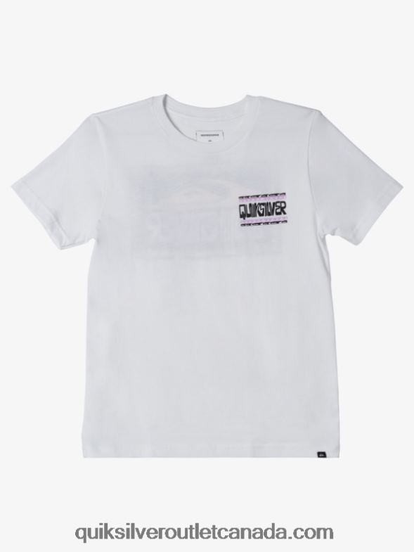 CA Quiksilver Boys 8-16 Warped Frames T-shirt white TX4R22155