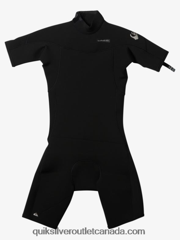 CA Quiksilver Boys 8-16 2/2mm Everyday Sessions Short Sleeve Back Zip Springsuit black TX4R22040
