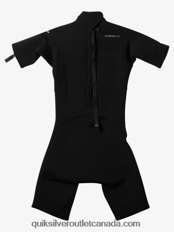 CA Quiksilver Boys 8-16 2/2mm Everyday Sessions Short Sleeve Back Zip Springsuit black TX4R22040