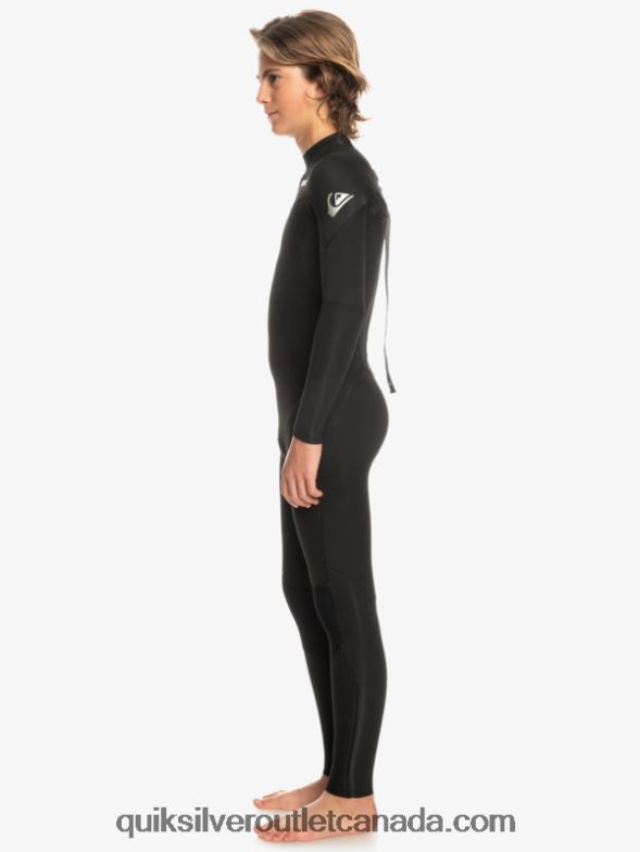 CA Quiksilver Boys 8-16 3/2mm Everyday Sessions Back Zip Wetsuit black TX4R22224