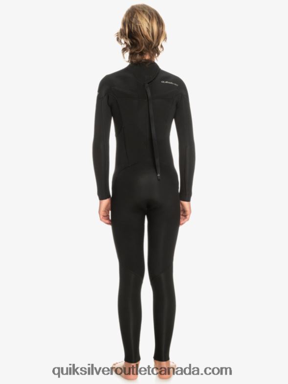 CA Quiksilver Boys 8-16 3/2mm Everyday Sessions Back Zip Wetsuit black TX4R22224