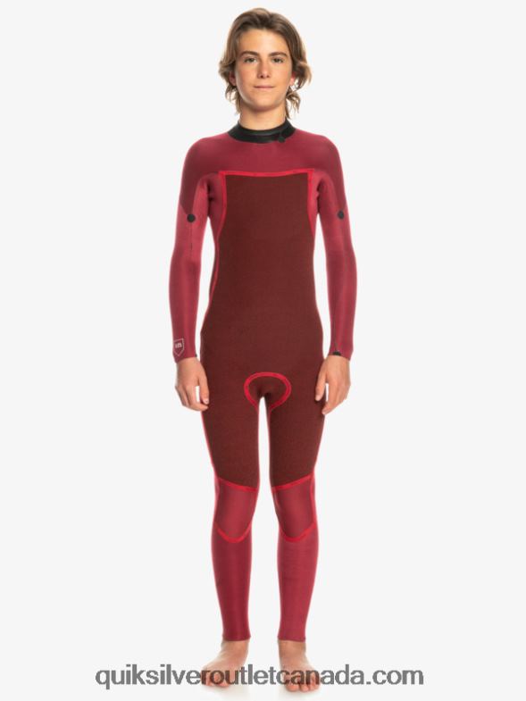 CA Quiksilver Boys 8-16 3/2mm Everyday Sessions Back Zip Wetsuit black TX4R22224